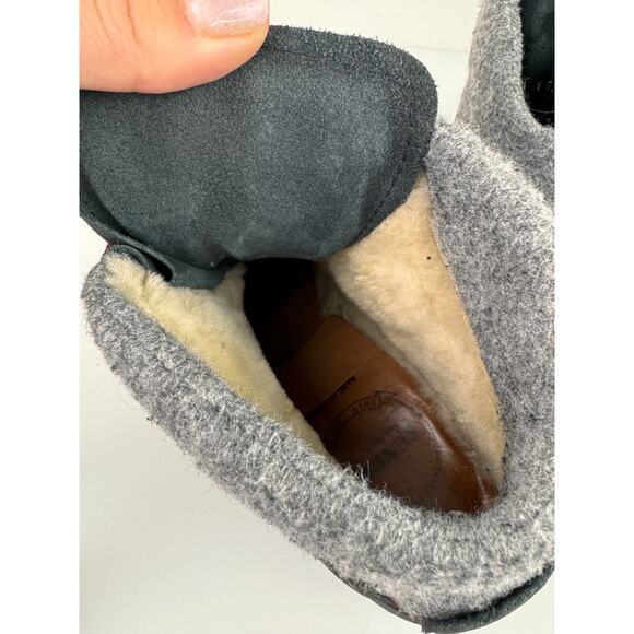 SENDRA Black Leather Red Lace Up Round Toe Shearling Lined Winter Boots SPAIN 8 - Picture 10 of 10